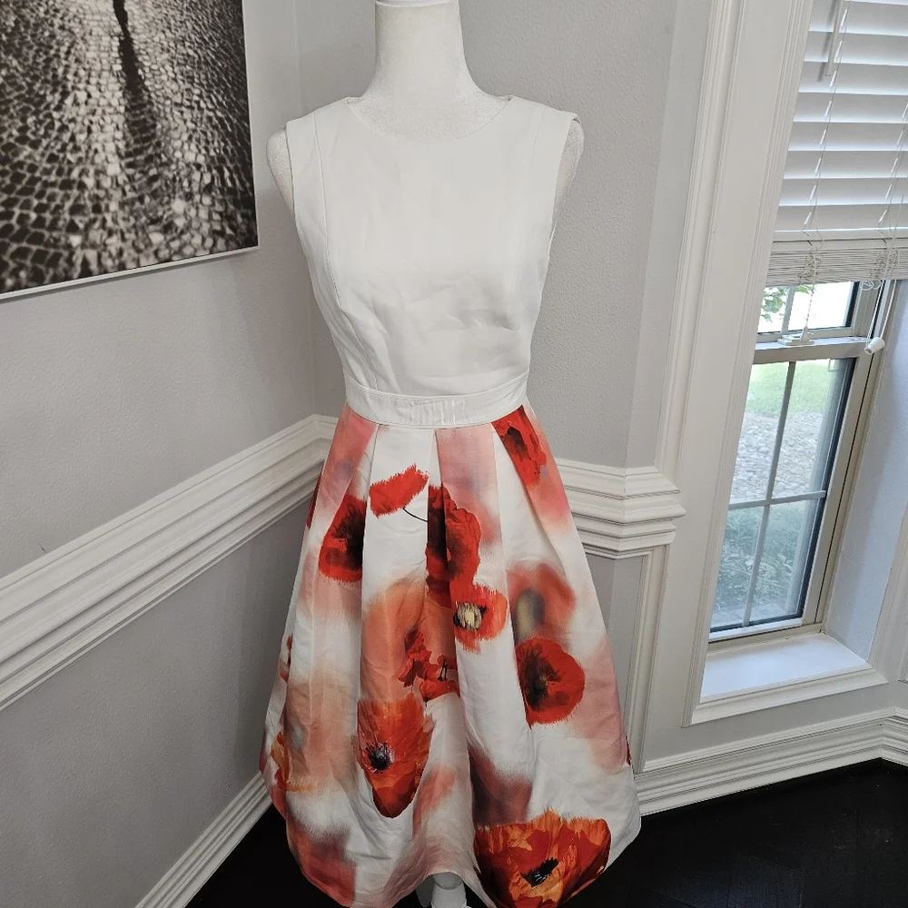 Ted Baker London Micla Poppy Flower Dress ted size 0 US 2 - Picture 4 of 13